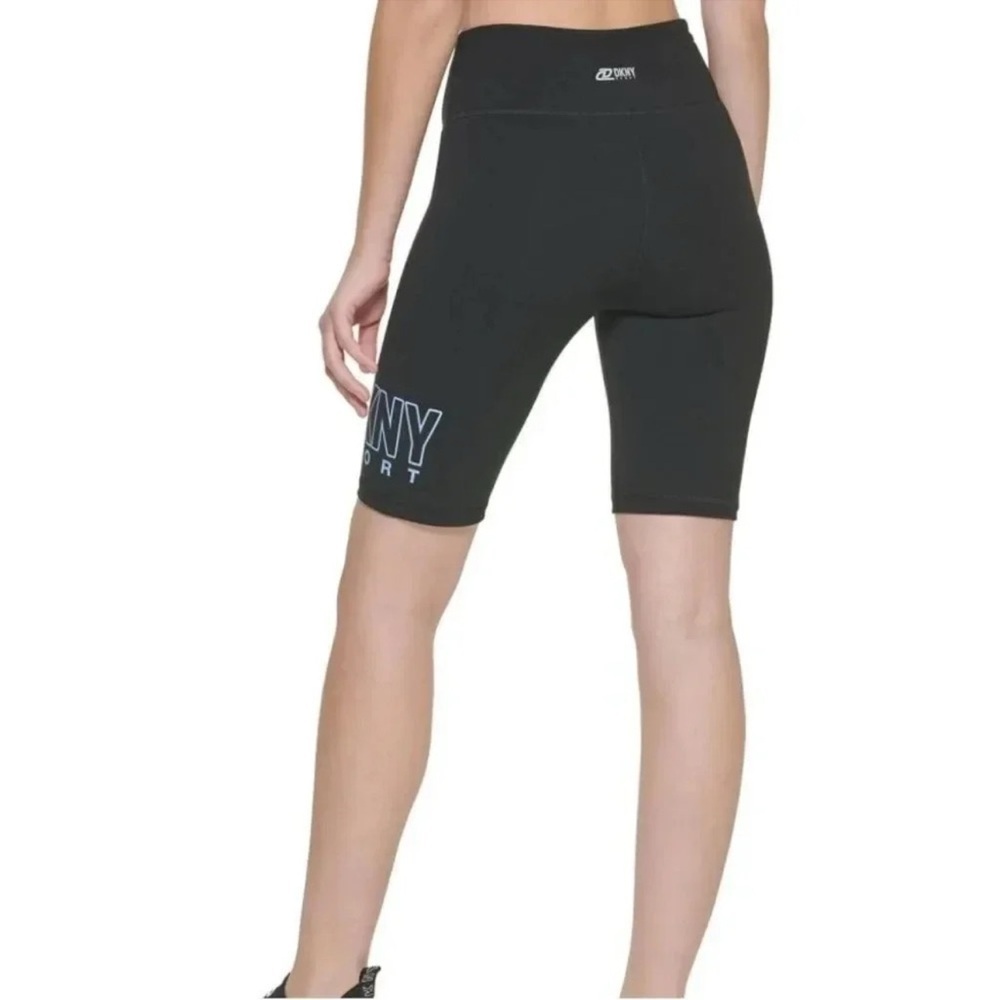 DKNY Women S High Waist Bike Shorts Black Size X -Small BRAND NEW WITH TAGS - Picture 3 of 4